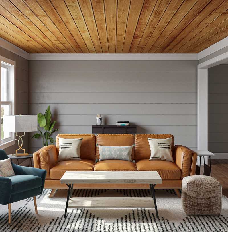 Eclectic, Midcentury Modern Living Room Design by Havenly Interior Designer Dani