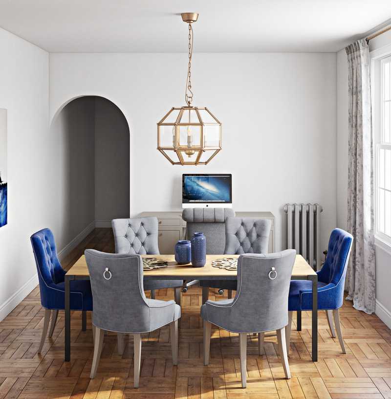 Contemporary, Glam Dining Room Design by Havenly Interior Designer Erin
