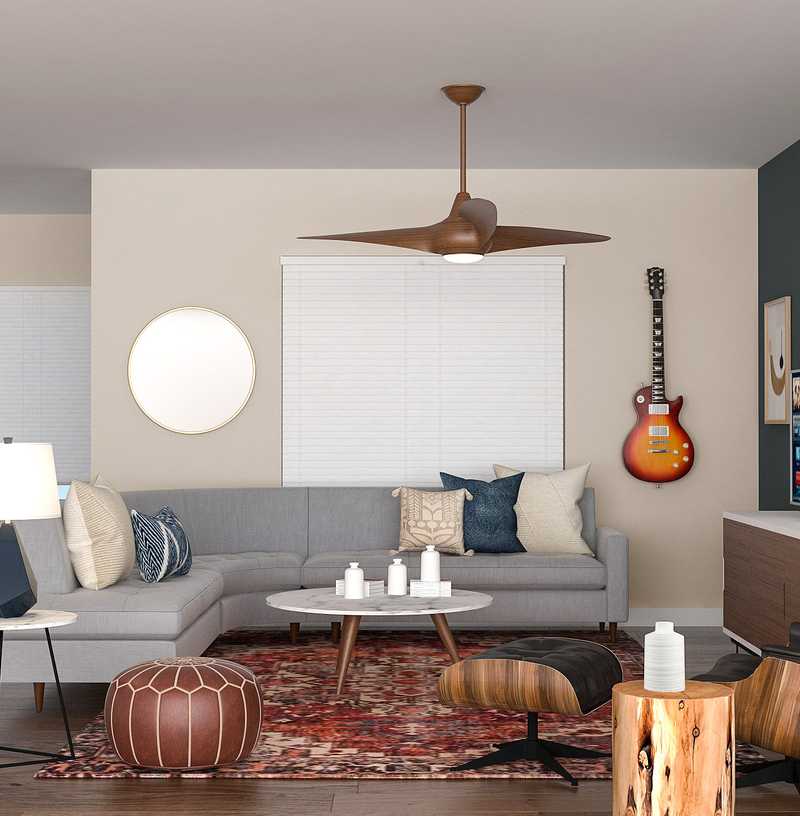 Midcentury Modern, Scandinavian Living Room Design by Havenly Interior Designer Michelle