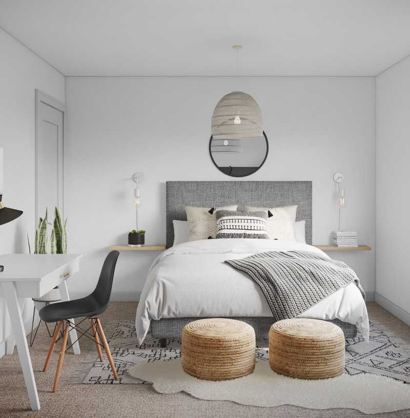 Modern, Bohemian, Scandinavian Bedroom Design by Havenly Interior Designer Carly