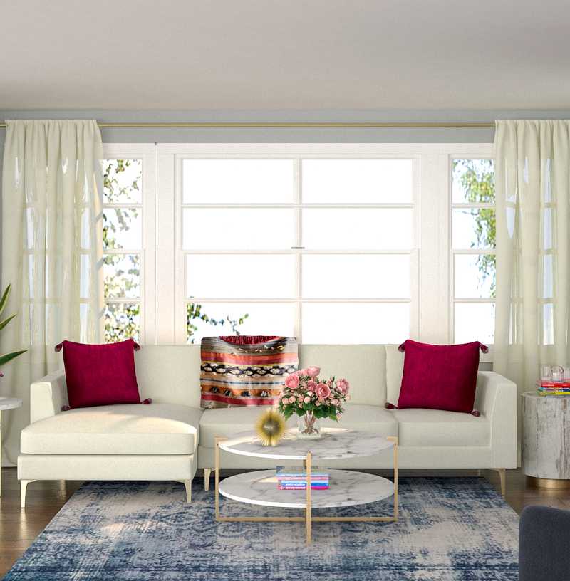 Modern, Eclectic, Bohemian, Glam Living Room Design by Havenly Interior Designer Alex