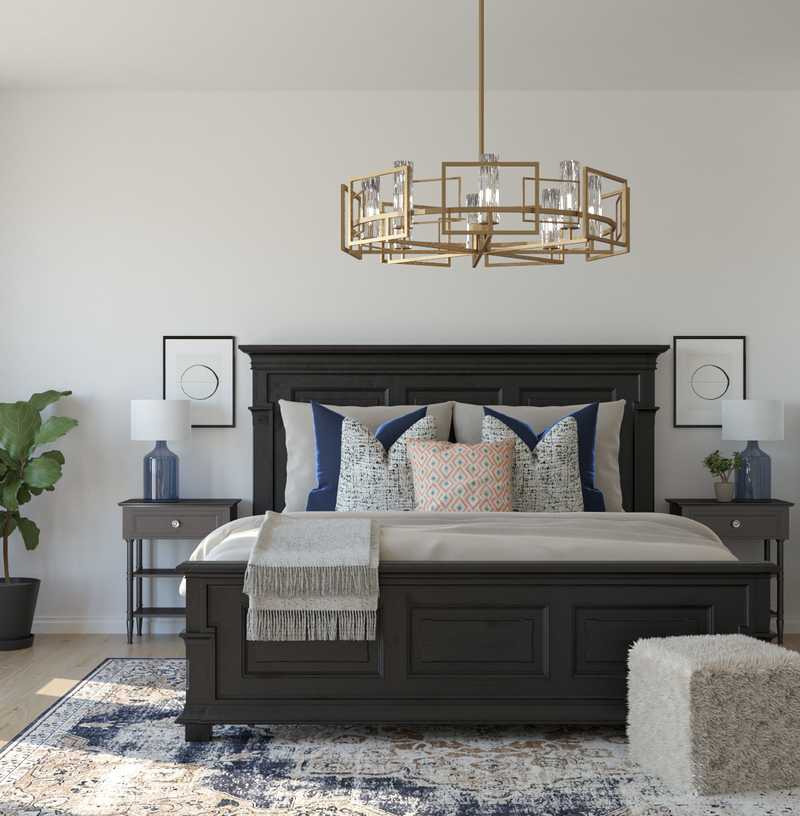 Rustic, Scandinavian Bedroom Design by Havenly Interior Designer Natasha