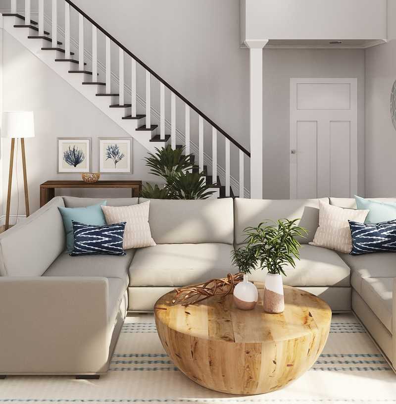 Classic, Coastal Living Room Design by Havenly Interior Designer Rachel