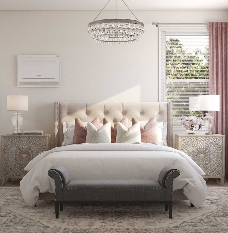 Glam, Transitional Bedroom Design by Havenly Interior Designer Brittney