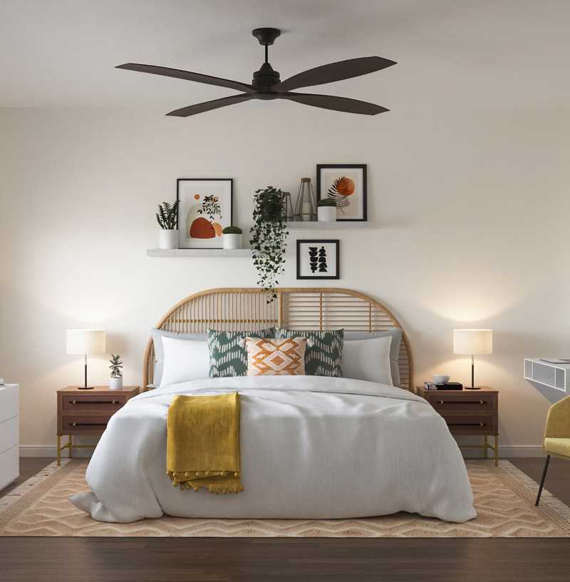 Modern, Eclectic, Bohemian, Transitional Bedroom Design by Havenly Interior Designer Shruti