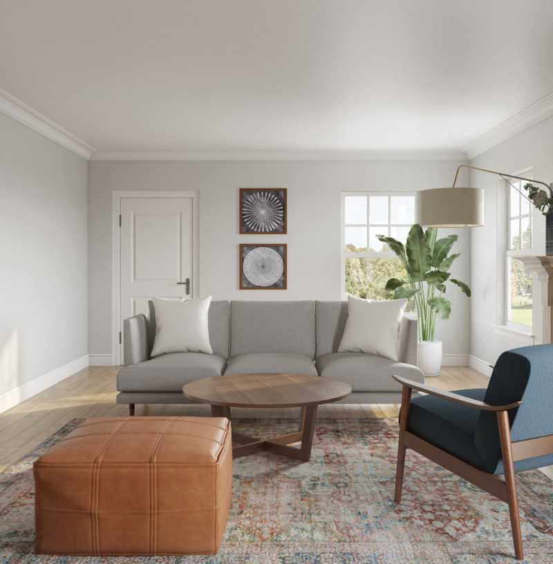 Global, Midcentury Modern Living Room Design by Havenly Interior Designer Sydney