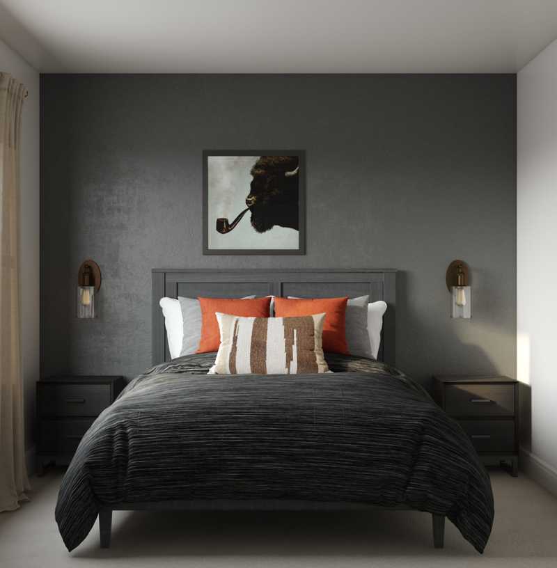 Bohemian, Rustic, Southwest Inspired Bedroom Design by Havenly Interior Designer Rebecca