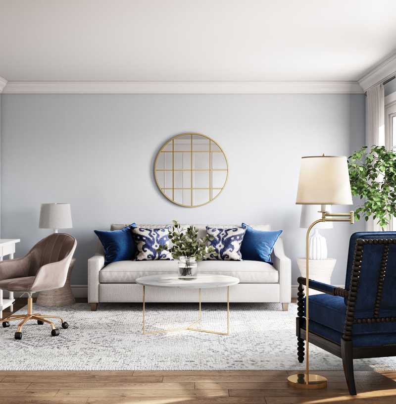 Transitional Living Room Design by Havenly Interior Designer Paige