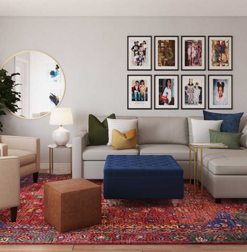Contemporary, Modern Living Room Design by Havenly Interior Designer Hannah