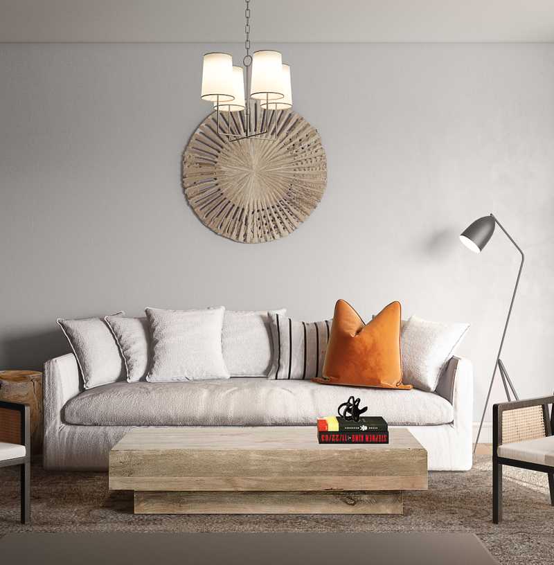 Bohemian, Glam Living Room Design by Havenly Interior Designer Emilee