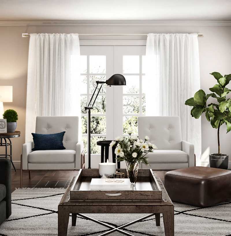 Coastal Living Room Design by Havenly Interior Designer Alexis