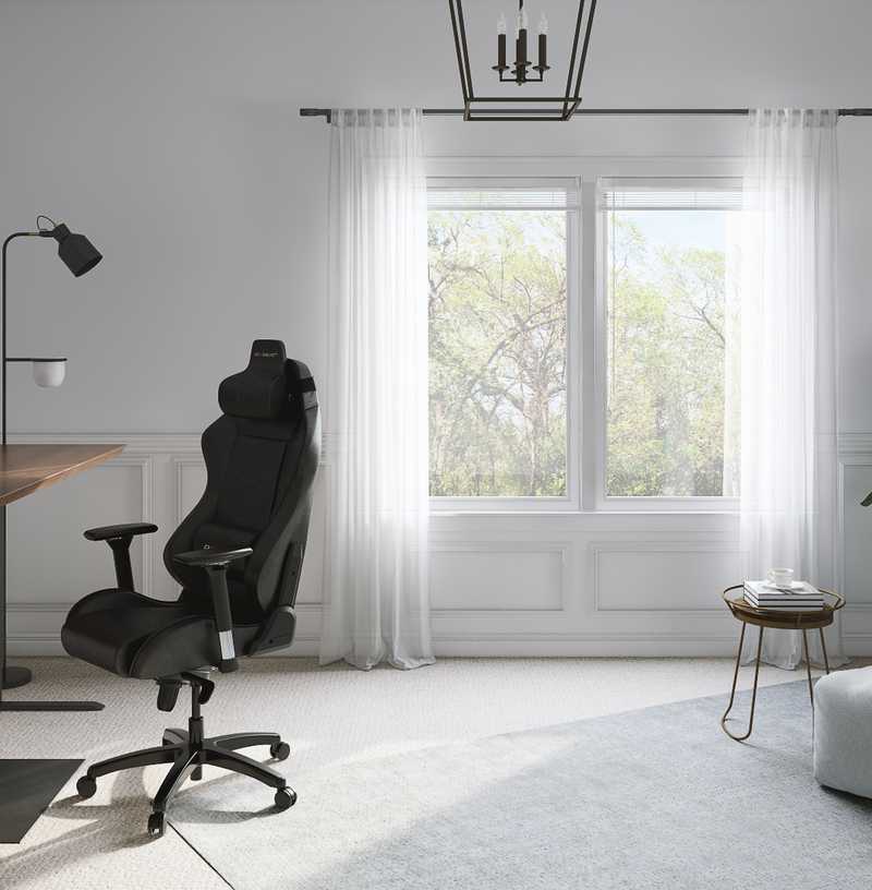 Midcentury Modern, Minimal Office Design by Havenly Interior Designer Maria