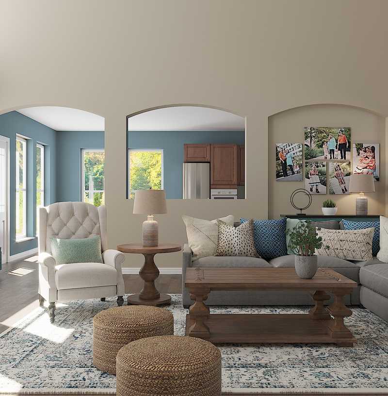 Modern, Classic Living Room Design by Havenly Interior Designer Kassy
