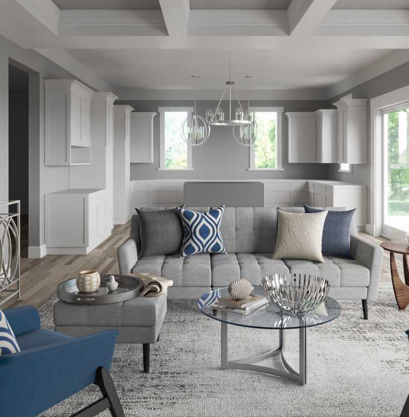 Contemporary, Modern, Glam Living Room Design by Havenly Interior Designer Paulina