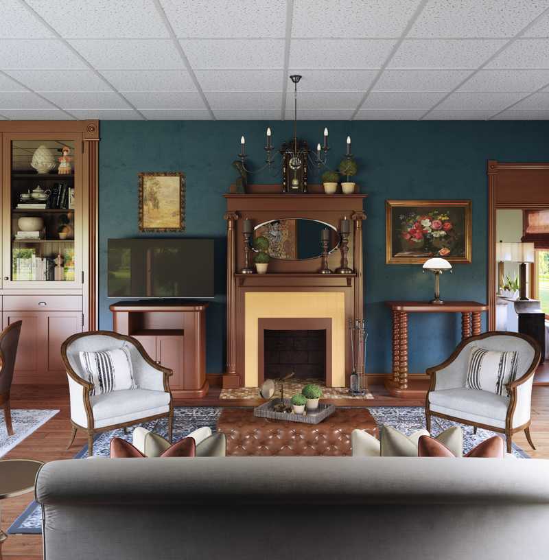 Traditional Living Room Design by Havenly Interior Designer Levi