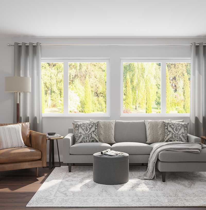 Classic, Farmhouse, Transitional Living Room Design by Havenly Interior Designer Hayley