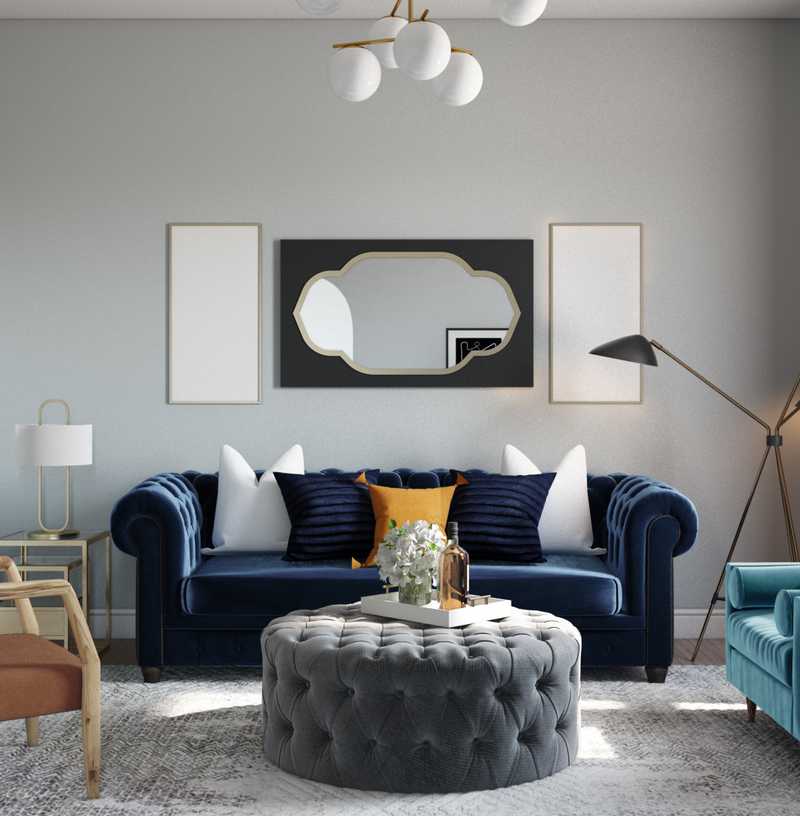 Eclectic Living Room Design by Havenly Interior Designer Brady