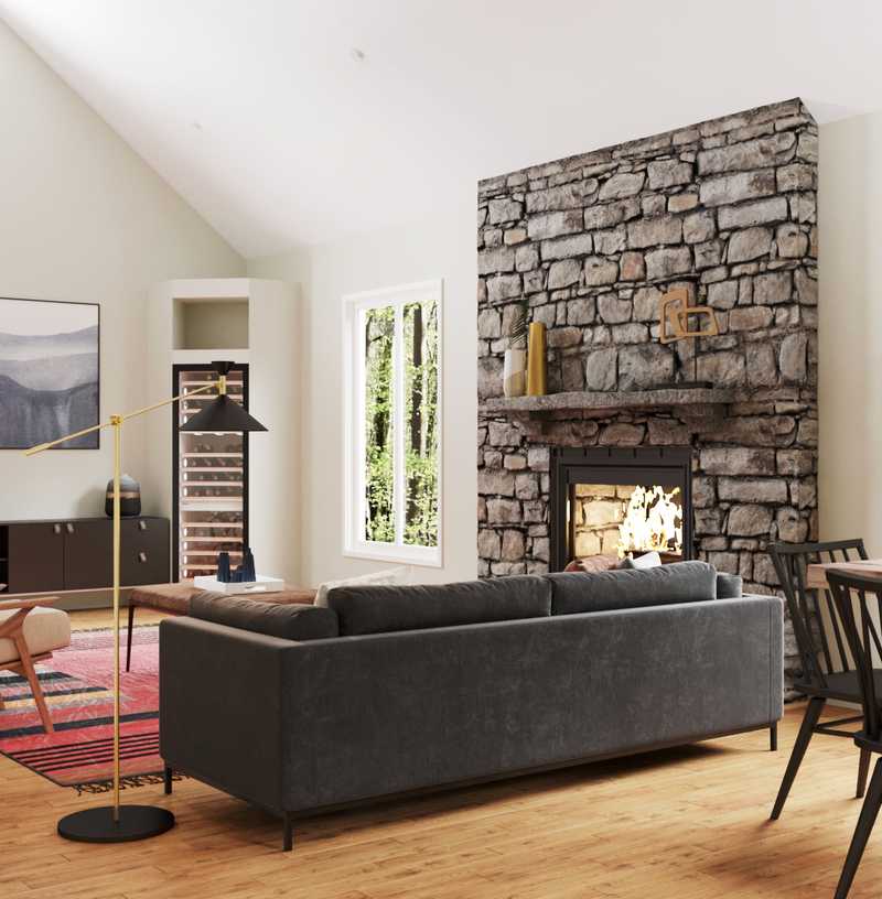 Contemporary, Eclectic, Farmhouse Living Room Design by Havenly Interior Designer Michelle