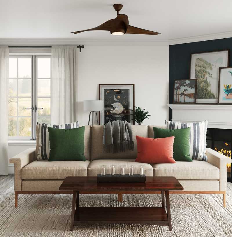 Midcentury Modern Living Room Design by Havenly Interior Designer Allison