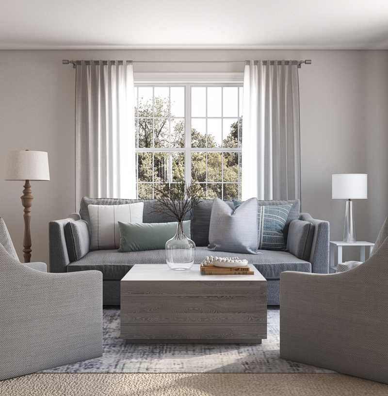 Classic, Coastal Living Room Design by Havenly Interior Designer Laura
