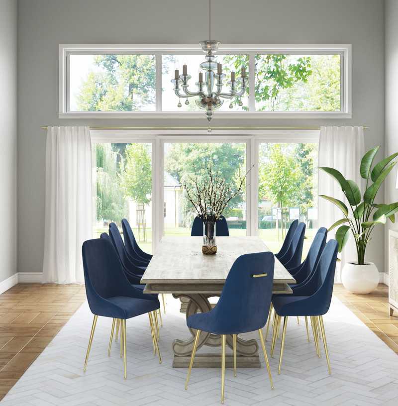 Contemporary, Glam Dining Room Design by Havenly Interior Designer Brooke