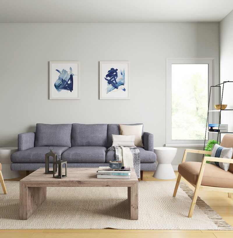 Midcentury Modern, Scandinavian Living Room Design by Havenly Interior Designer Allison
