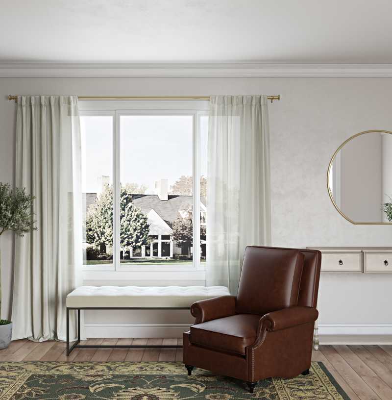 Classic, Farmhouse Living Room Design by Havenly Interior Designer Sarah