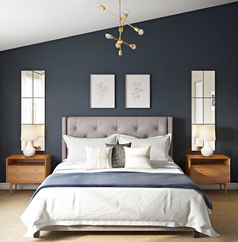Modern, Midcentury Modern, Minimal Bedroom Design by Havenly Interior Designer Chelsea