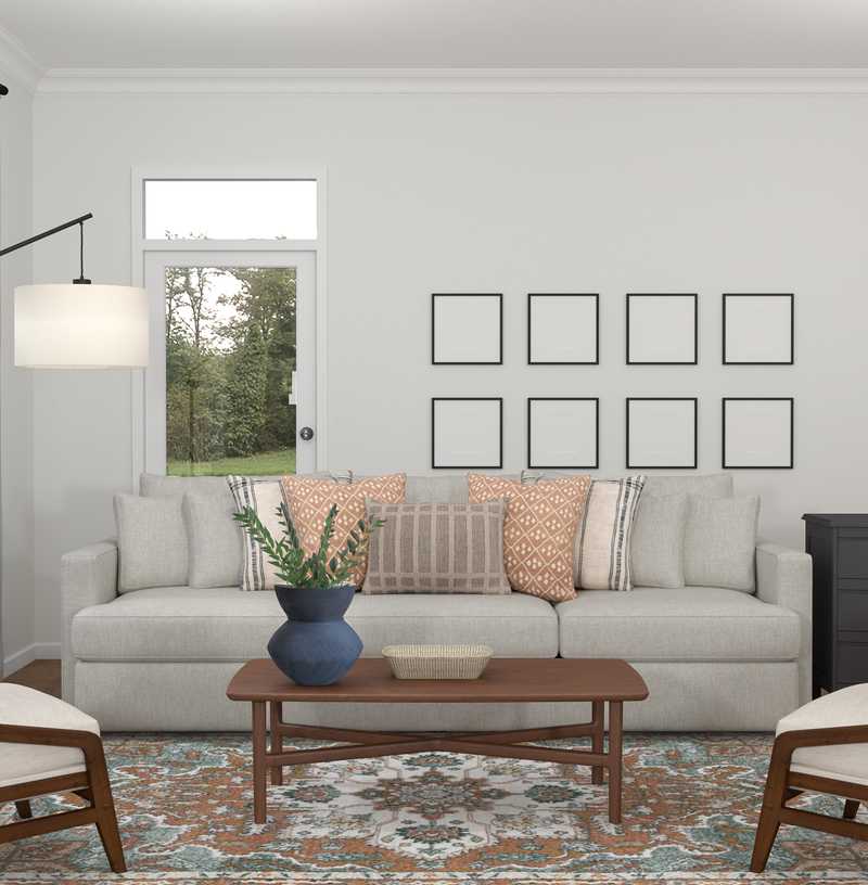 Eclectic Living Room Design by Havenly Interior Designer Brianna