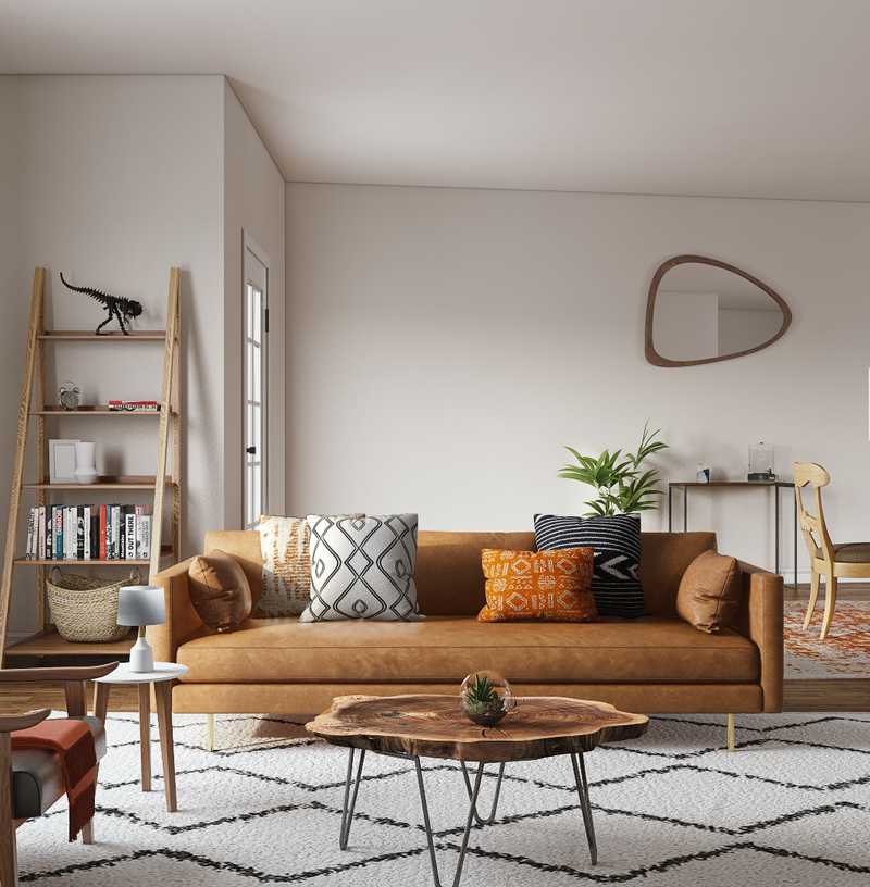 Modern, Midcentury Modern Living Room Design by Havenly Interior Designer Rania