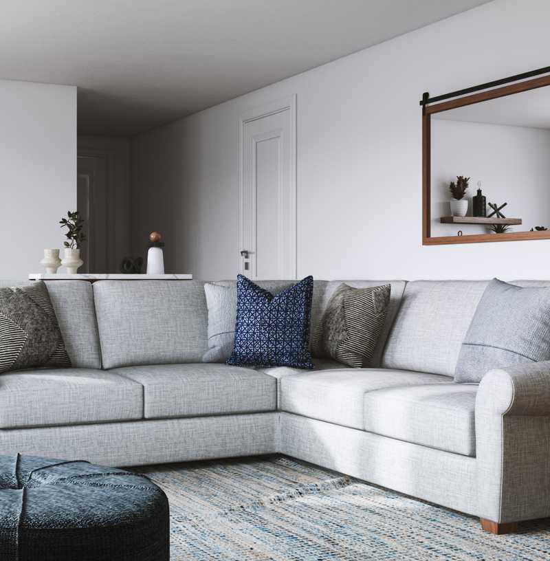 Classic, Farmhouse Living Room Design by Havenly Interior Designer Sofia