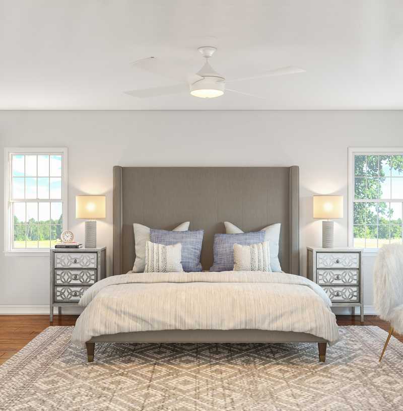Glam, Transitional Bedroom Design by Havenly Interior Designer Britney