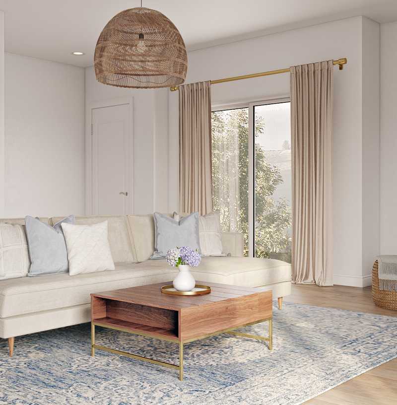 Bohemian, Scandinavian Living Room Design by Havenly Interior Designer Janice