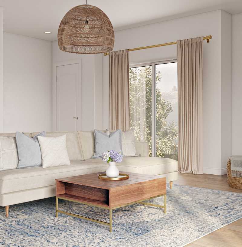 Bohemian, Scandinavian Living Room Design by Havenly Interior Designer Janice