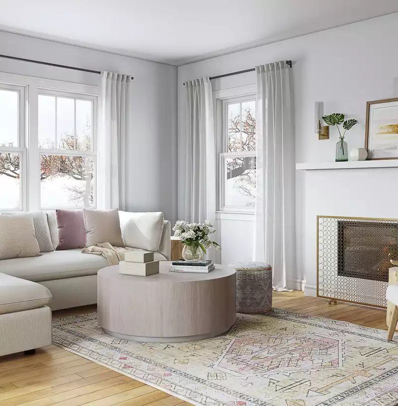 Eclectic, Bohemian Living Room Design by Havenly Interior Designer Regina
