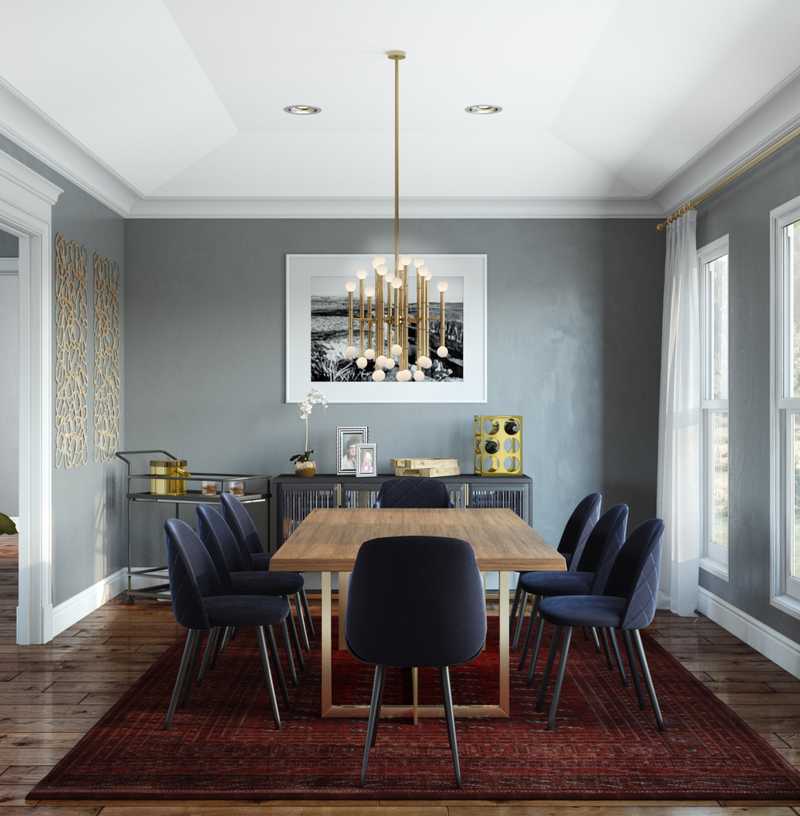 Modern, Midcentury Modern Dining Room Design by Havenly Interior Designer Abi