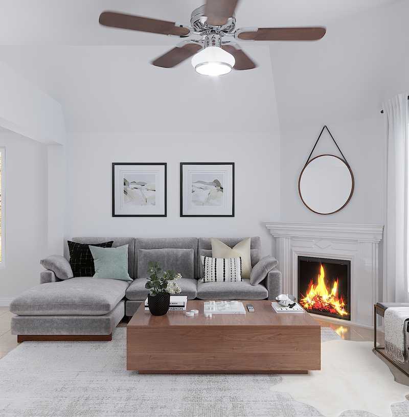 Modern, Minimal Living Room Design by Havenly Interior Designer Maria