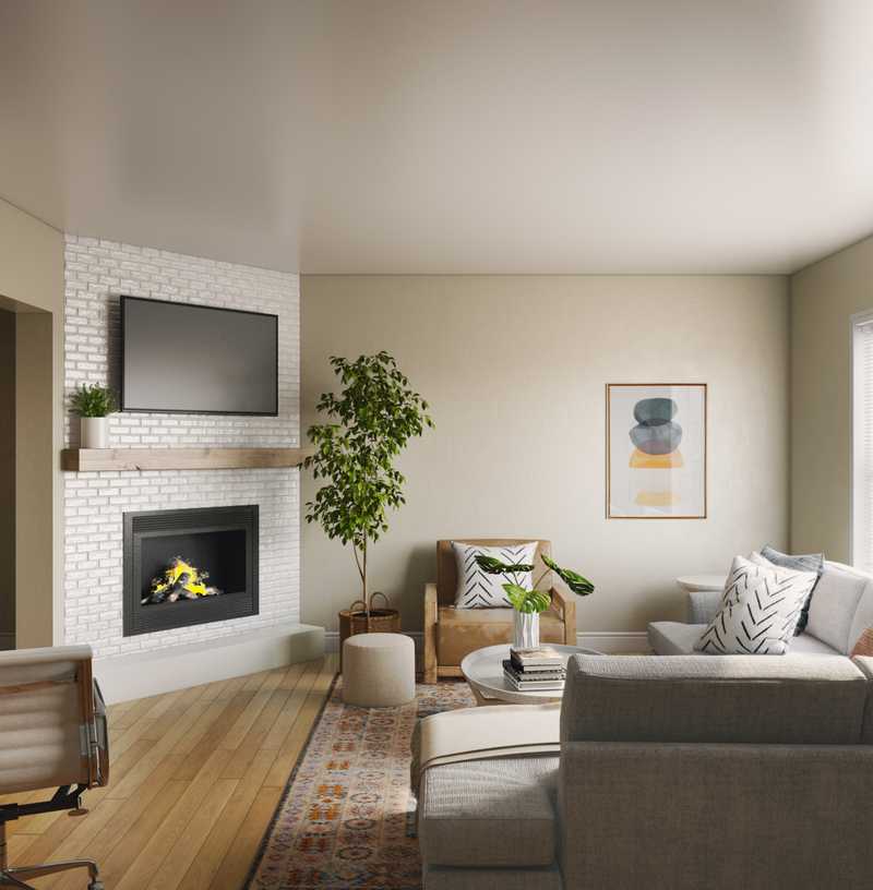 Bohemian, Scandinavian Living Room Design by Havenly Interior Designer Marsha