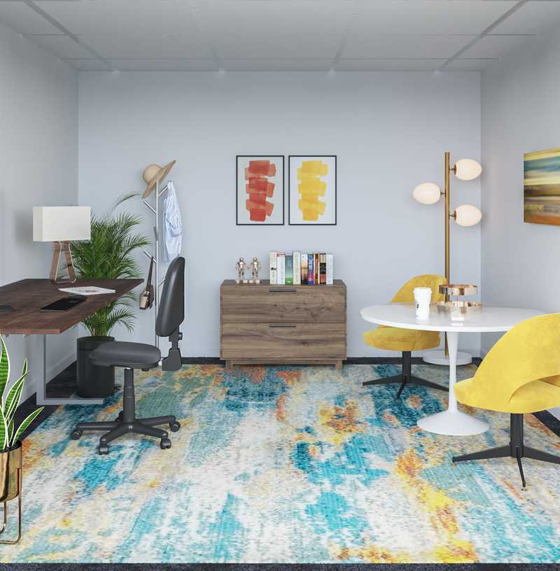 Modern, Midcentury Modern Office Design by Havenly Interior Designer Monique
