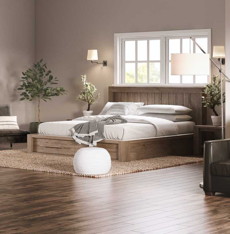 Modern, Industrial, Farmhouse, Vintage Bedroom Design by Havenly Interior Designer Amanda