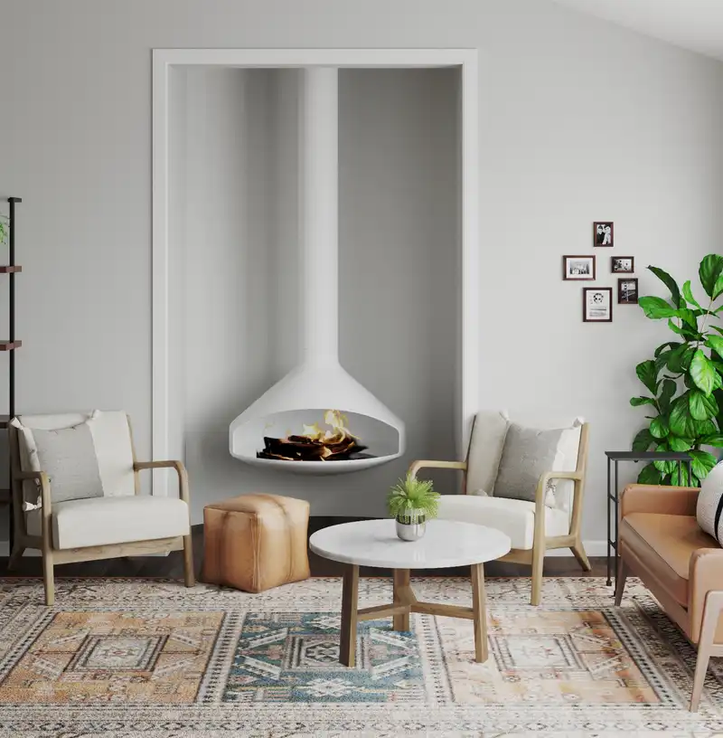 Midcentury Modern Living Room Design by Havenly Interior Designer Megan