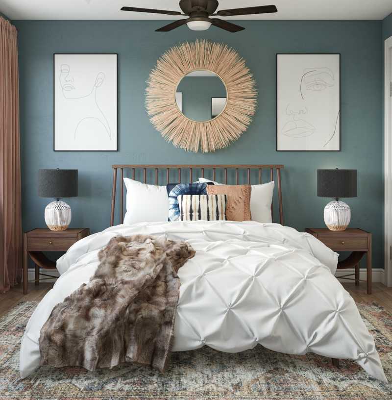 Modern, Eclectic, Bohemian, Global Bedroom Design by Havenly Interior Designer Matthew