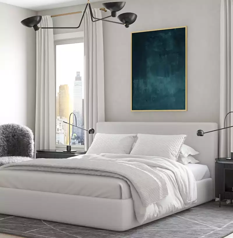 Modern, Minimal Bedroom Design by Havenly Interior Designer Kelsey