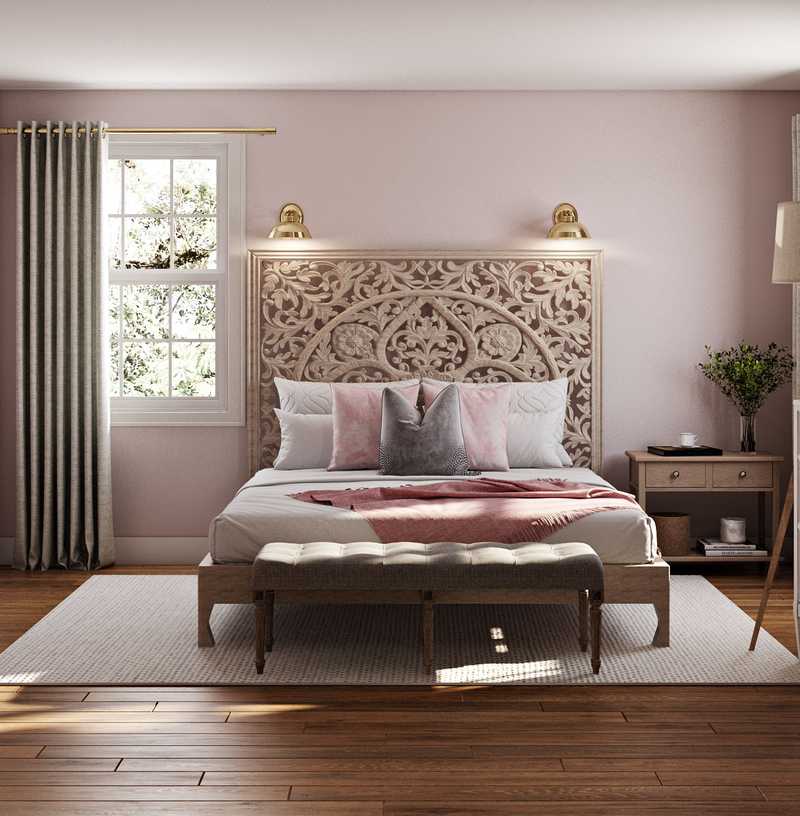 Bohemian, Glam Bedroom Design by Havenly Interior Designer Bethany