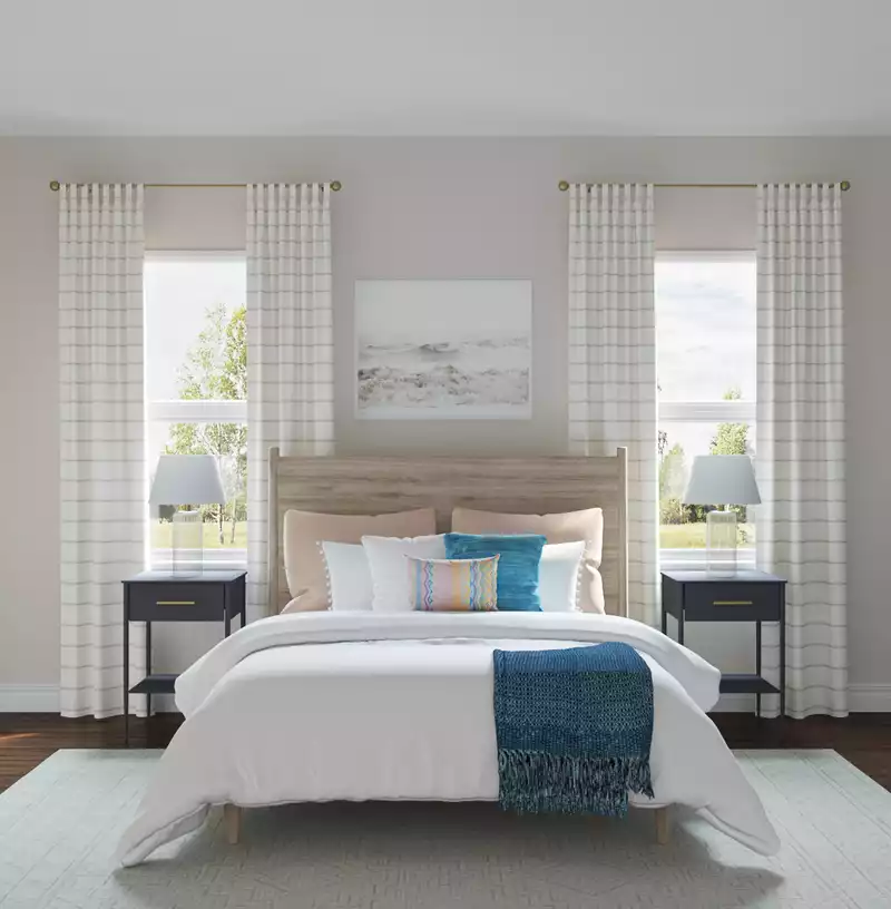 Eclectic, Bohemian, Midcentury Modern Bedroom Design by Havenly Interior Designer Nichole