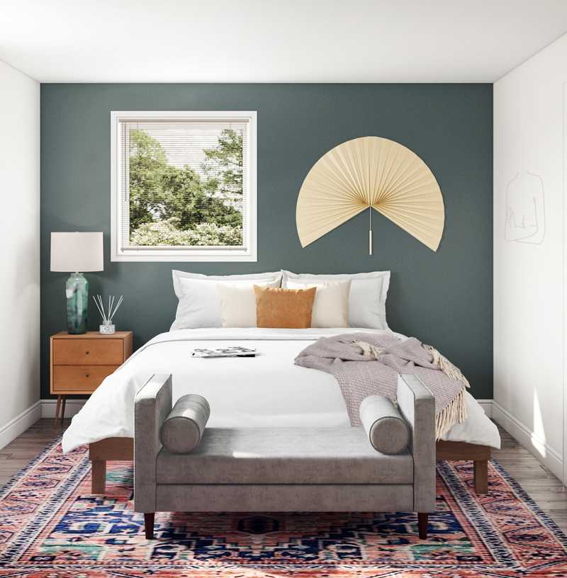 Eclectic, Midcentury Modern Bedroom Design by Havenly Interior Designer Kiele