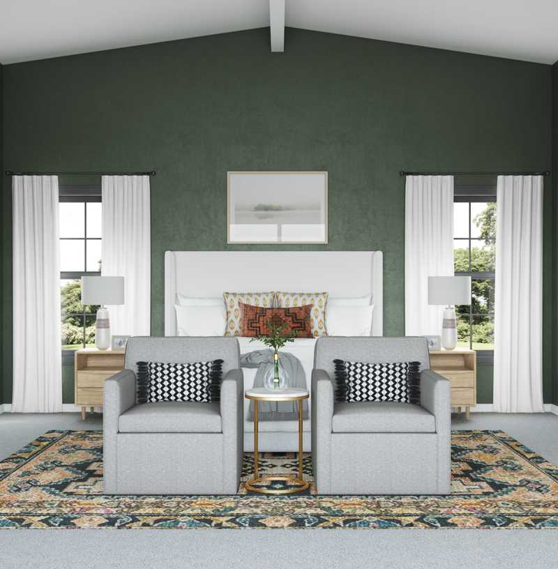 Eclectic, Bohemian, Rustic Bedroom Design by Havenly Interior Designer Kacey