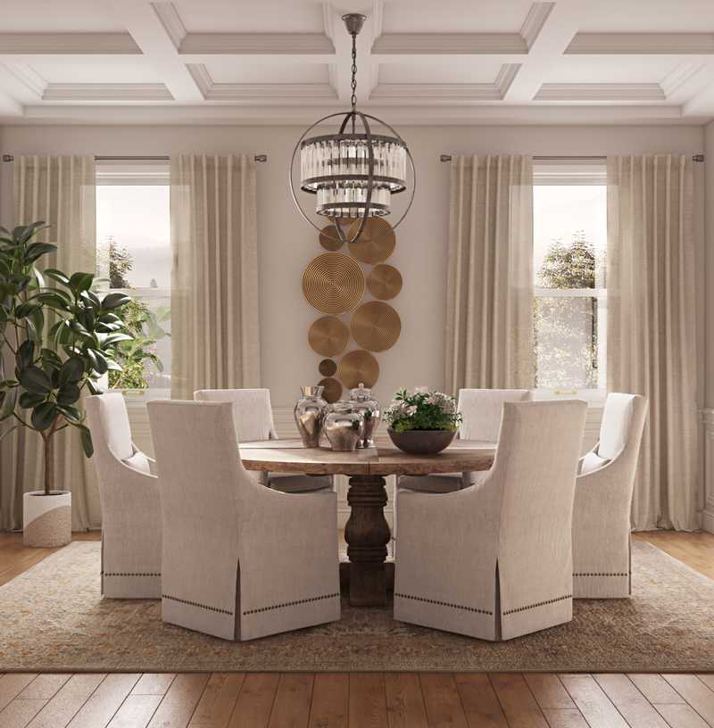 Contemporary, Eclectic Dining Room Design by Havenly Interior Designer Kamila