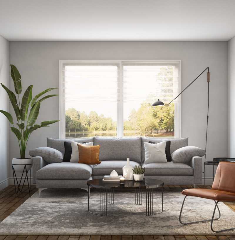 Modern, Industrial Living Room Design by Havenly Interior Designer Andrea