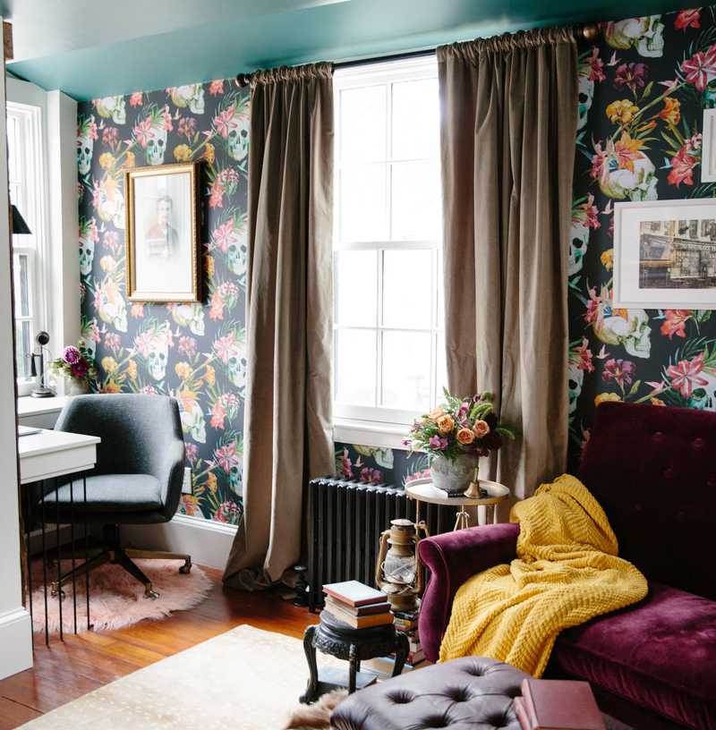 Eclectic, Glam Office Design by Havenly Interior Designer Stacy
